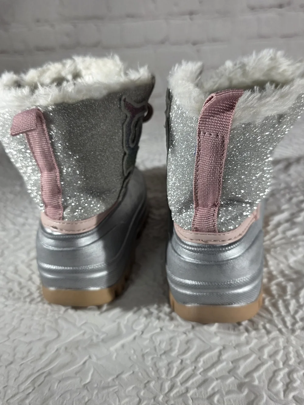 JUICY COUTURE Toddler Girls Lil Quinto Drive Rainbow Glitter Duck Boots ✨size 10